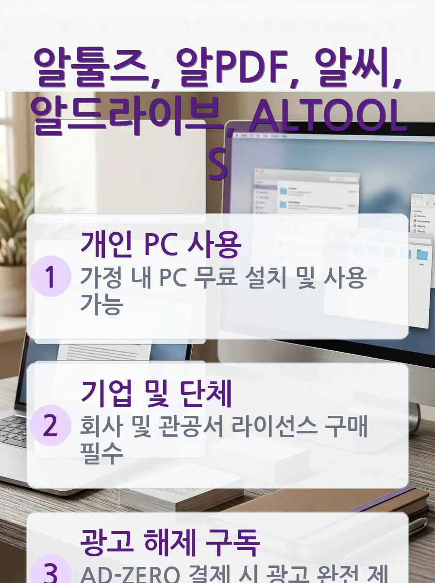 알툴즈, 알PDF, 알씨, 알드라이브, ALTOOLS 신청 절차 안내
