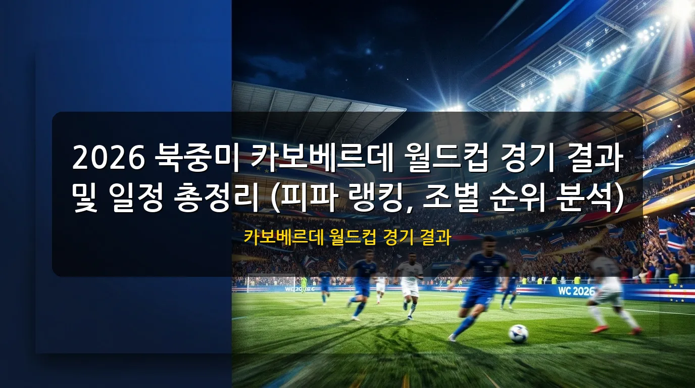 카보베르데 월드컵 경기 결과 대표 이미지