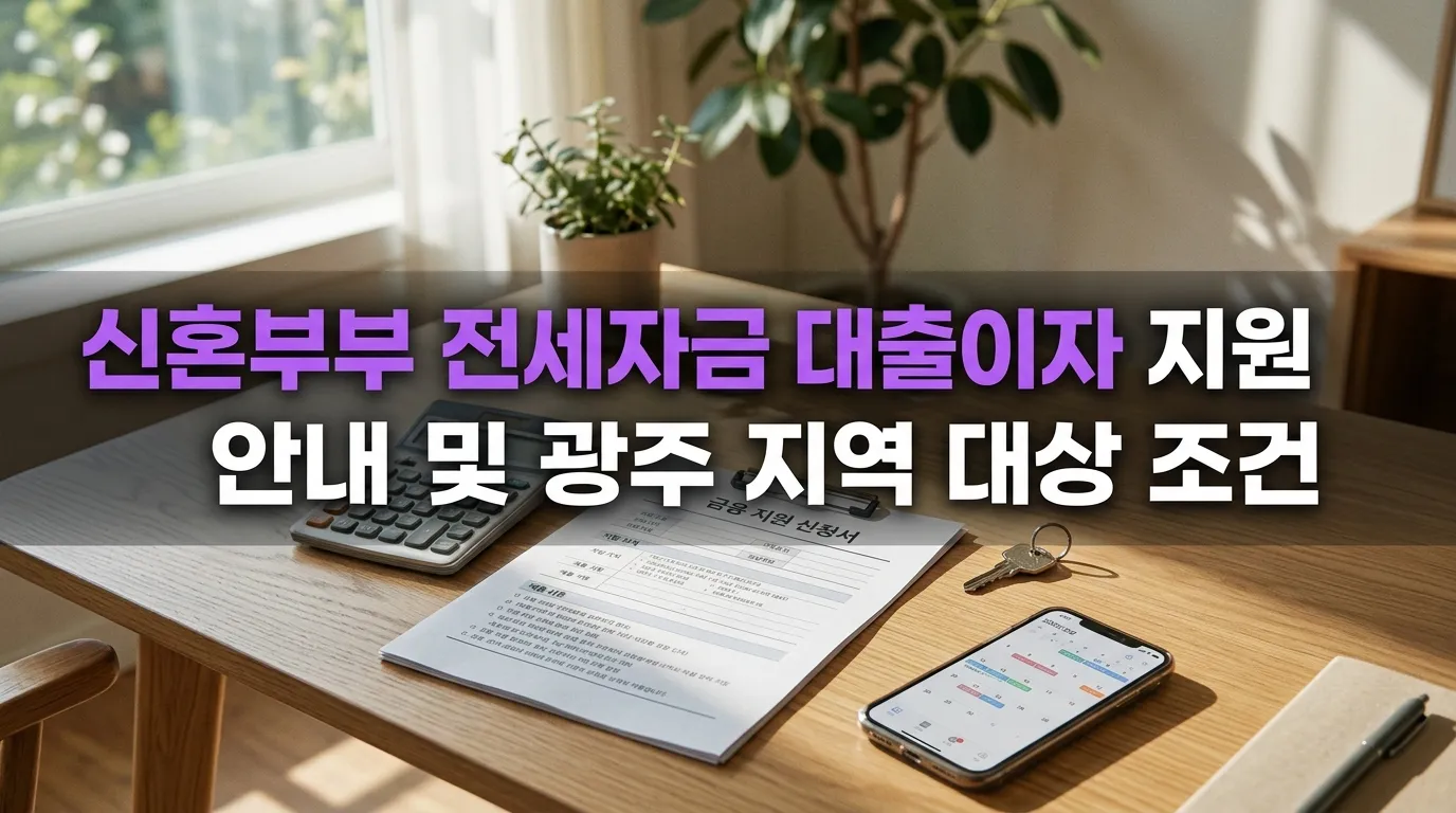 신혼부부 전세자금 대출이자 지원 안내 대표 이미지