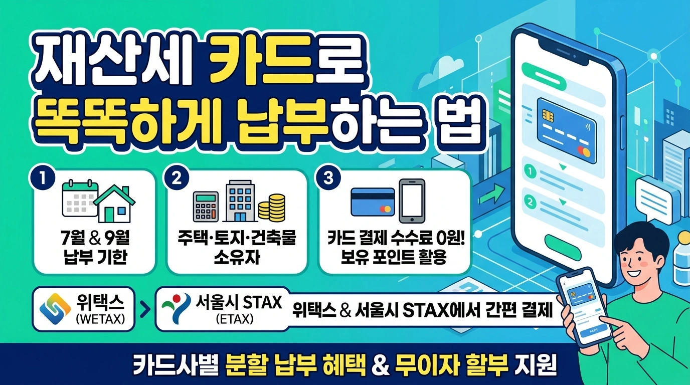 재산세 카드, 지방세 납부 혜택, 지방세 카드 납부 혜택, 지방세 납부 카드 대표 이미지