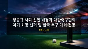 정몽규 사퇴 대표 이미지