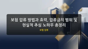 보험 압류 대표 이미지