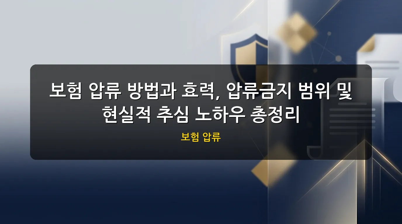 보험 압류 대표 이미지