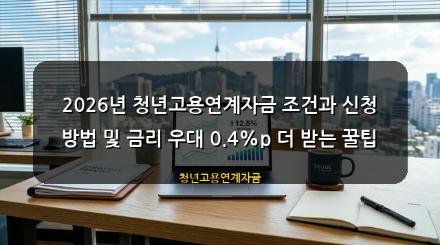 2026년 청년고용연계자금 조건과 신청 방법 및 금리 우대 0.4%p 더 받는 꿀팁 - 이미지 1