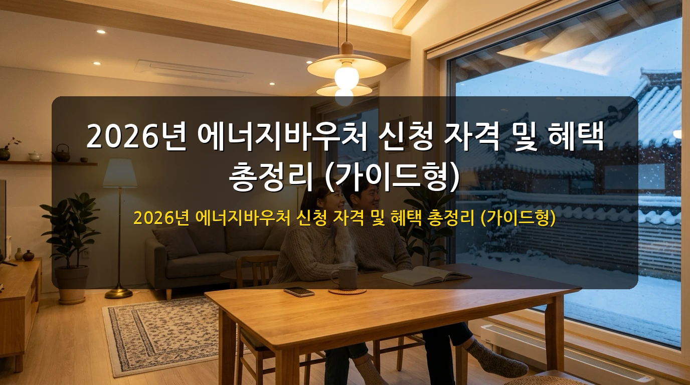 2026년 에너지바우처 신청 자격 및 혜택 총정리 (가이드형) - 이미지 1