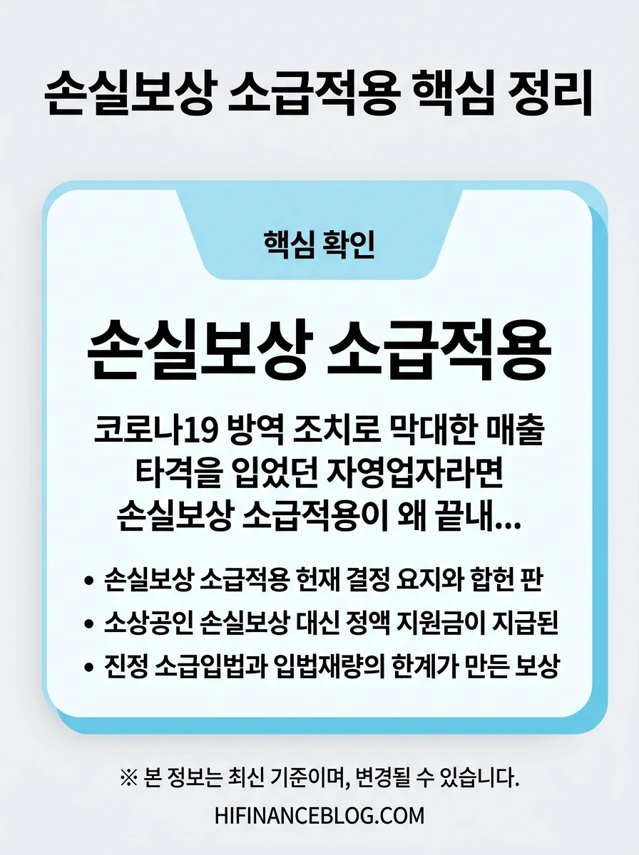 손실보상소급적용, 손실보상 소급적용 헌재, 소상공인 손실보상 신청 절차 안내