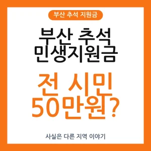 부산 추석 민생지원금, 부산 추석 민생지원금 지원금, 부산 추석 민생지원금 후기