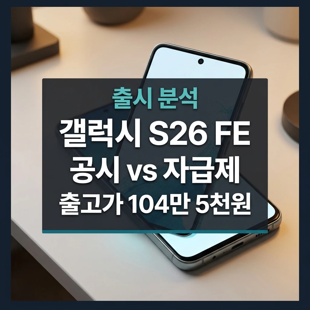 갤럭시 S26 FE 국내 출시일 가격 및 자급제 공시지원금 비교 인포그래픽 썸네일