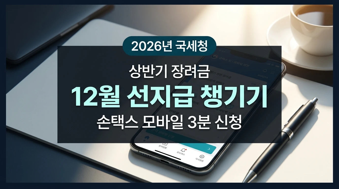 상반기분 근로장려금 신청 방법 및 손택스 모바일 접수 안내