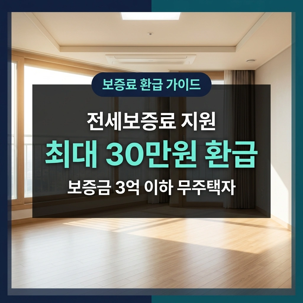 전세보증금 반환보증 보증료 지원 신청 자격 및 최대 30만원 환급 기준