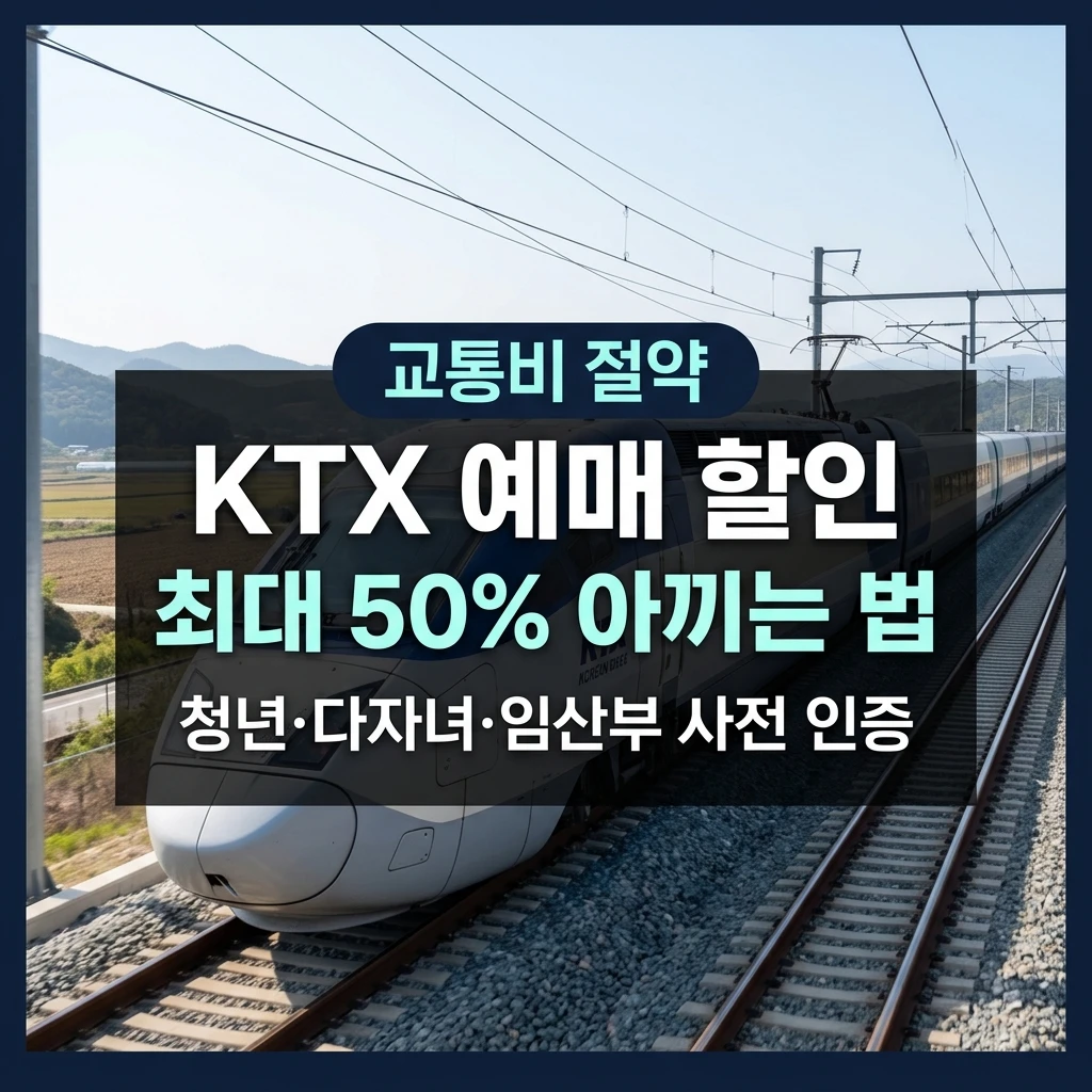 KTX 예매 할인 혜택 코레일 청년 다자녀 교통비 절감 안내