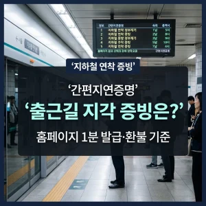 서울 지하철 2호선 이대역 무정차 통과 및 지하철 간편지연증명서 발급 방법