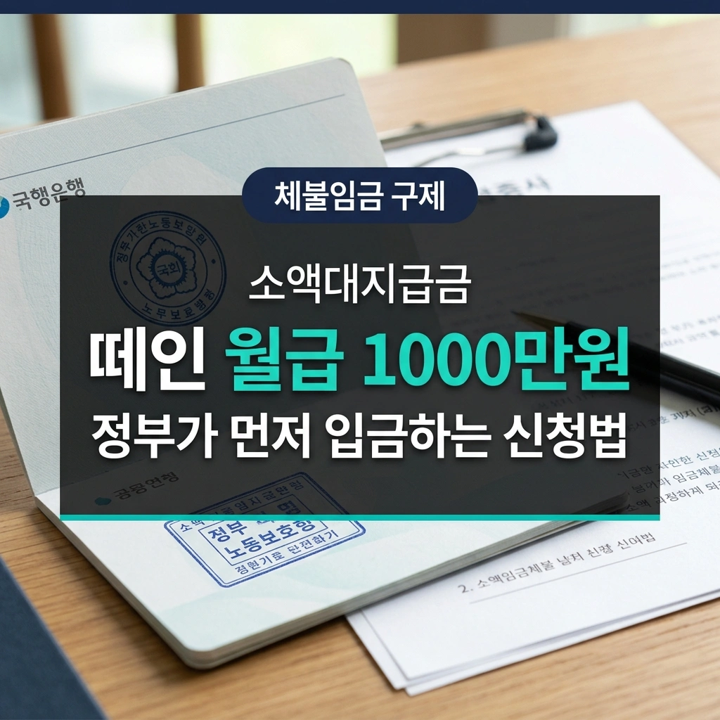 소액 임금체불 대지급금 신청방법 및 조건 안내 대표 썸네일