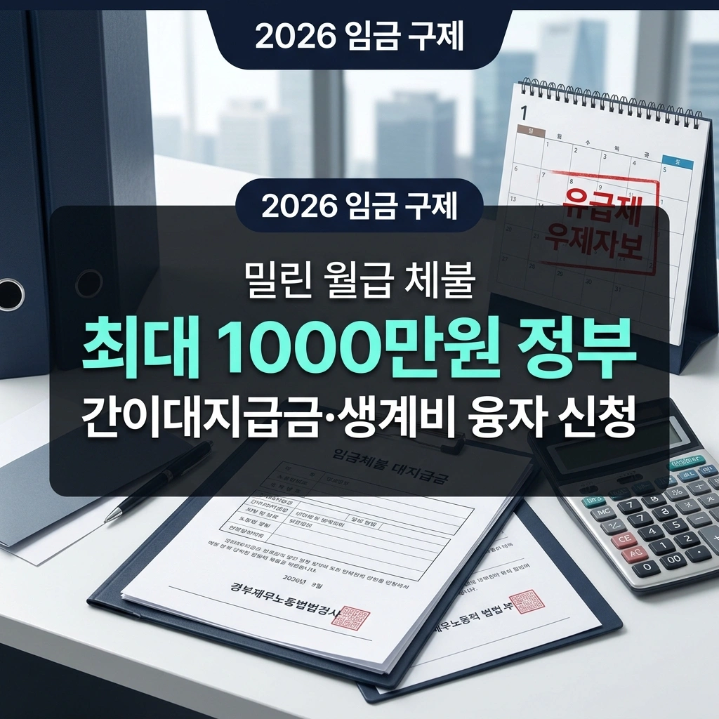 임금체불 대지급금 신청방법 및 최대 1000만원 정부 대납 구제 지원 안내