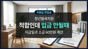 청년월세지원 2026 결과 복지로 적합 판정 후 첫 입금일 및 소급 지급액 안내