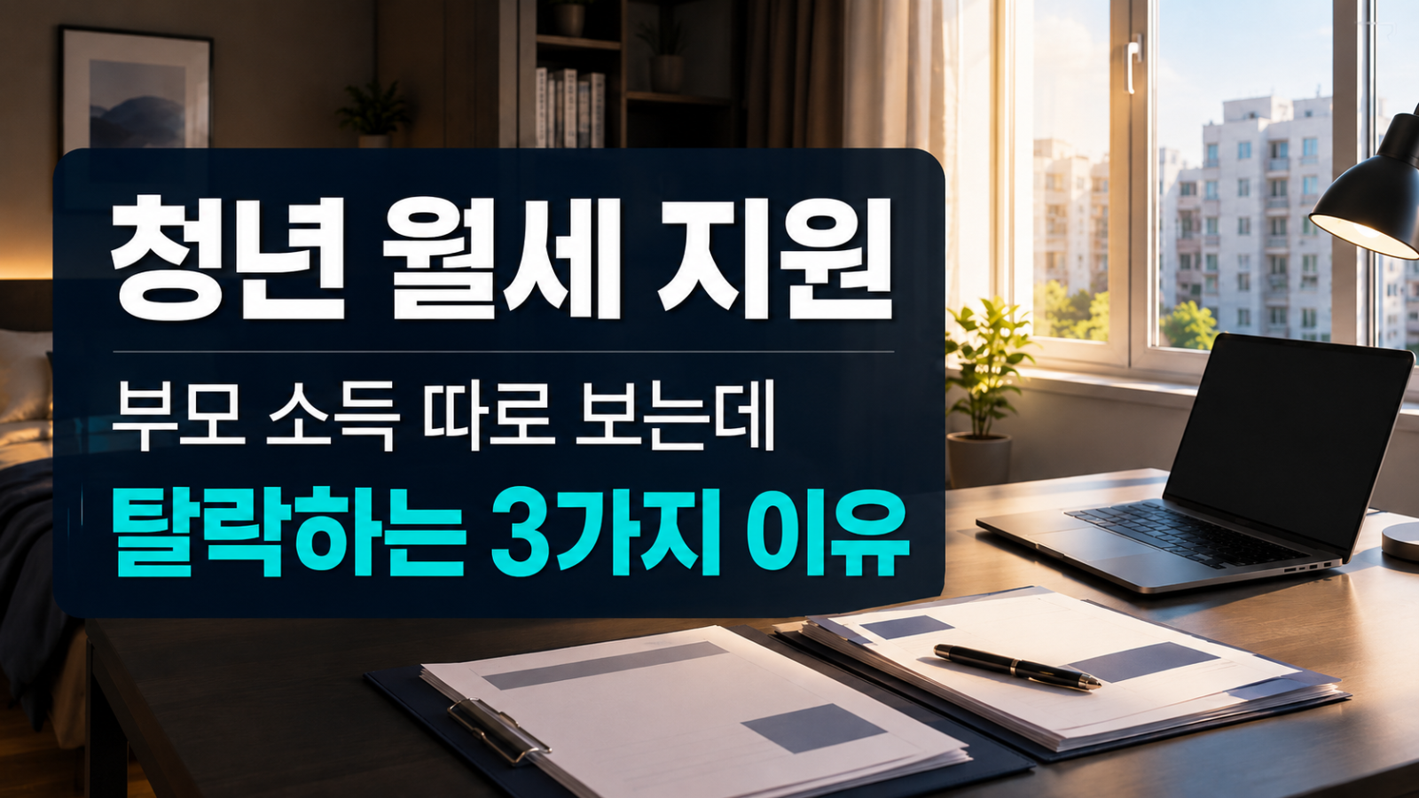 청년월세지원 신청시 부모 소득과 별개로 탈락하는 주요 원인 3가지 정리
