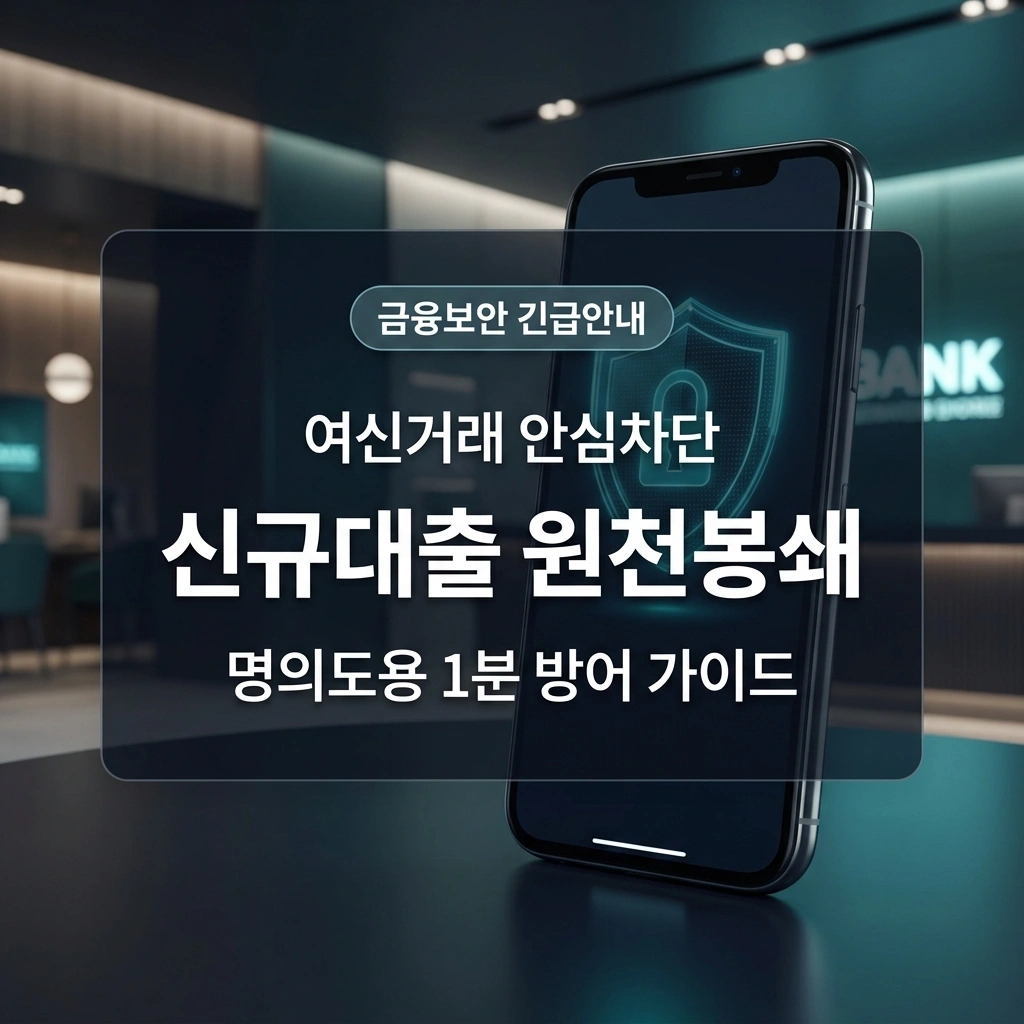 여신거래 안심차단 서비스 신청 방법 및 계좌 일괄지급정지 설정 가이드 안내