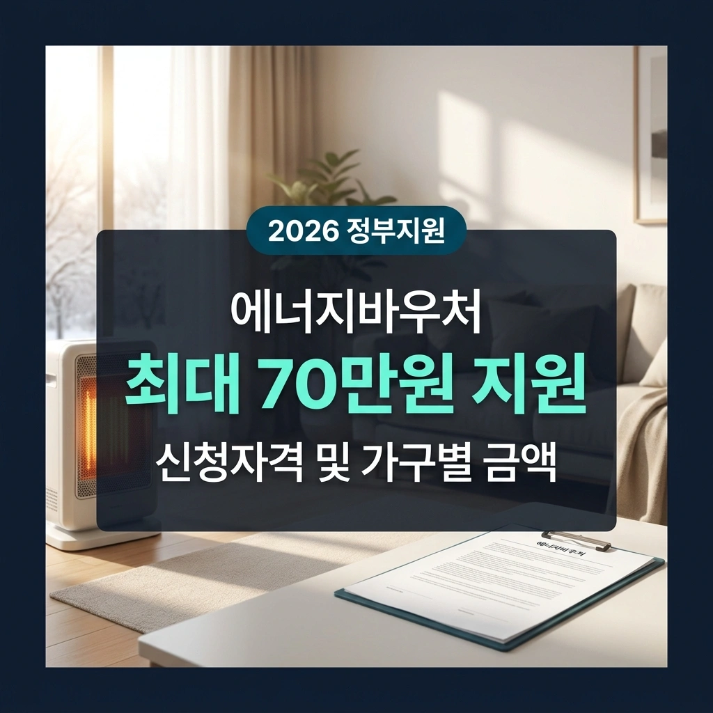 2026년 에너지바우처 신청자격 및 가구원수별 지원금액 안내 썸네일