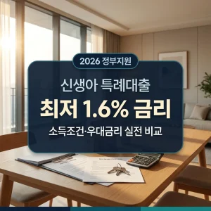 신생아 특례대출 금리 소득 조건 및 1%대 정책금융 비교 인포그래픽