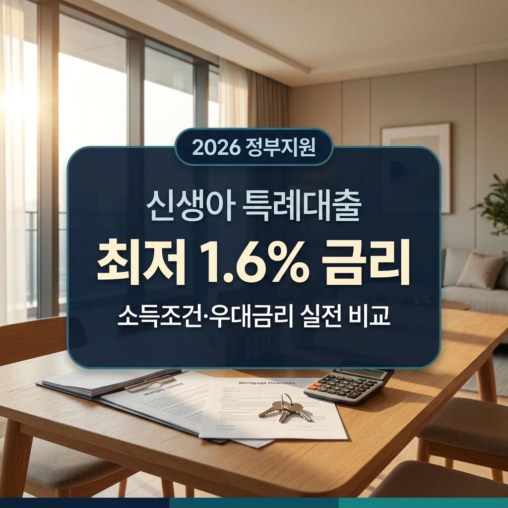 신생아 특례대출 금리 소득 조건 및 1%대 정책금융 비교 인포그래픽