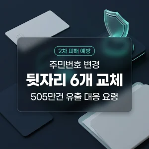 주민등록번호 변경 신청 방법과 505만건 유출 시 2차 금융 피해 예방 조치 안내 썸네일