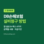 DB손해보험 실비청구 방법, 앱 실손24 팩스, 금액별 서류와 지급기간