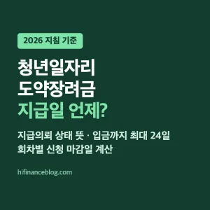 청년일자리도약장려금 지급일 언제, 지급의뢰 상태 뜻과 입금까지 최대 24일